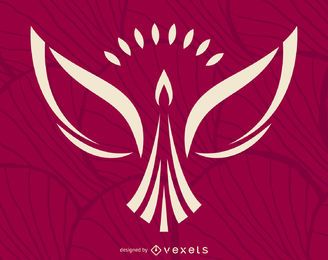 Minimalistische Phoenix Logo Vorlage