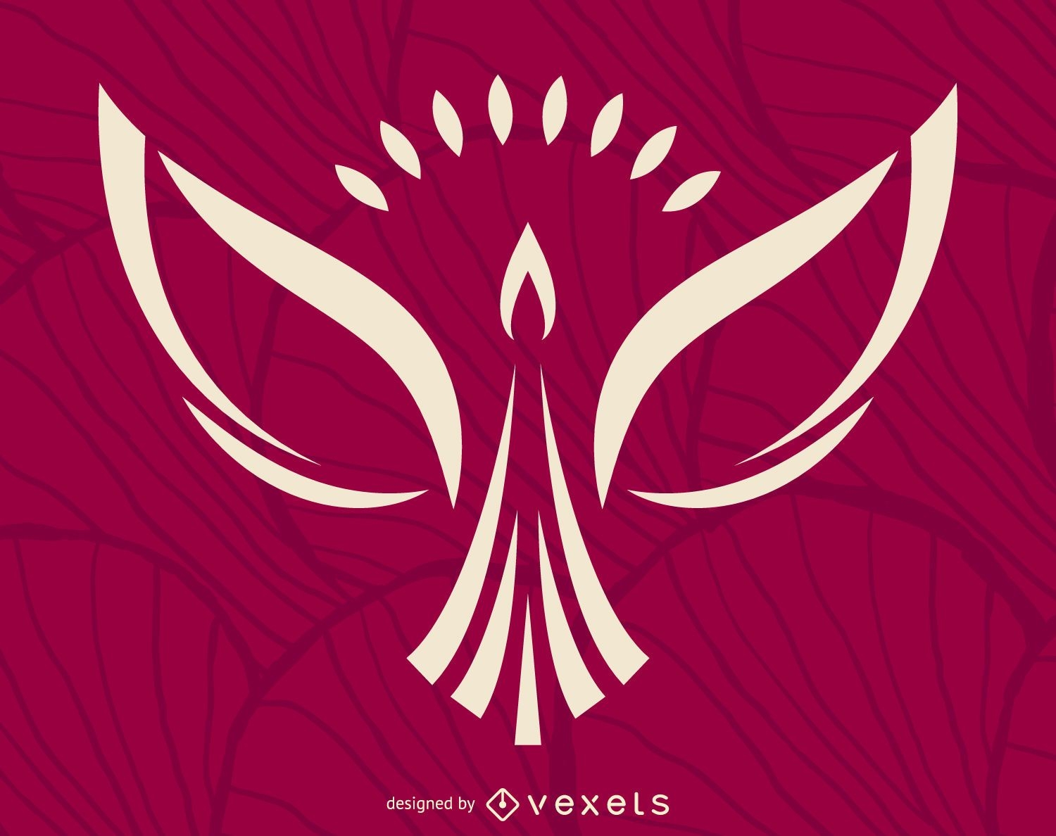 Minimalist phoenix logo template