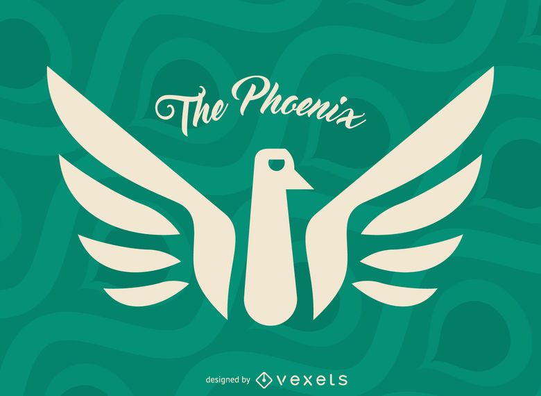 Phoenix myth bird label Phoenix myth bird label