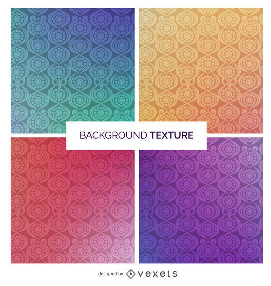 Conjunto de textura ornamental degradado Conjunto de textura ornamental degradado