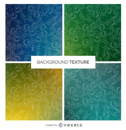 Conjunto de textura de decoração de redemoinho de gradiente
