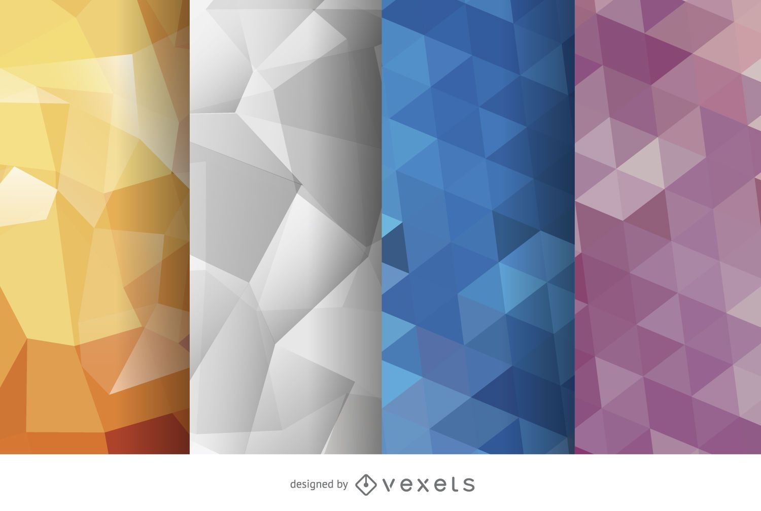 Abstract polygonal background set