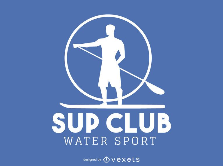 Paddling silhouette logo template Paddling silhouette logo template