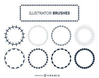 Illustrator frame brushes set