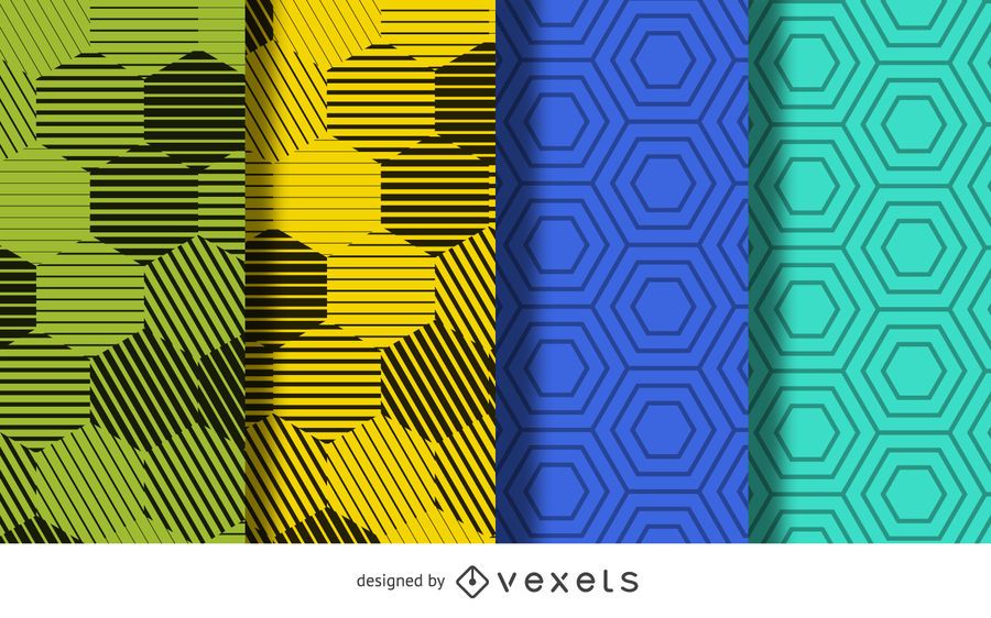 Hexagonmuster-Hintergrundsatz Hexagonmuster-Hintergrundsatz