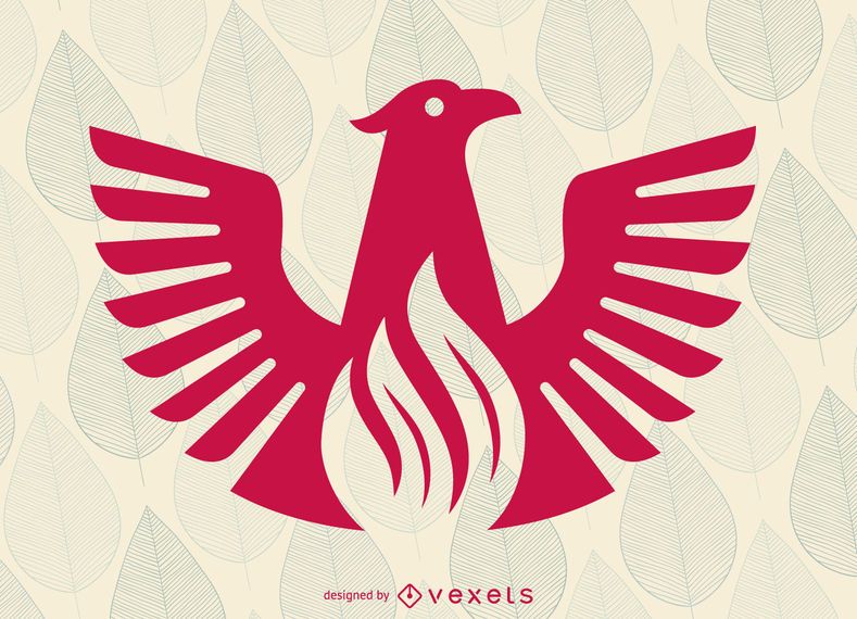Plantilla de logotipo de pájaro fénix plana Plantilla de logotipo de pájaro fénix plana
