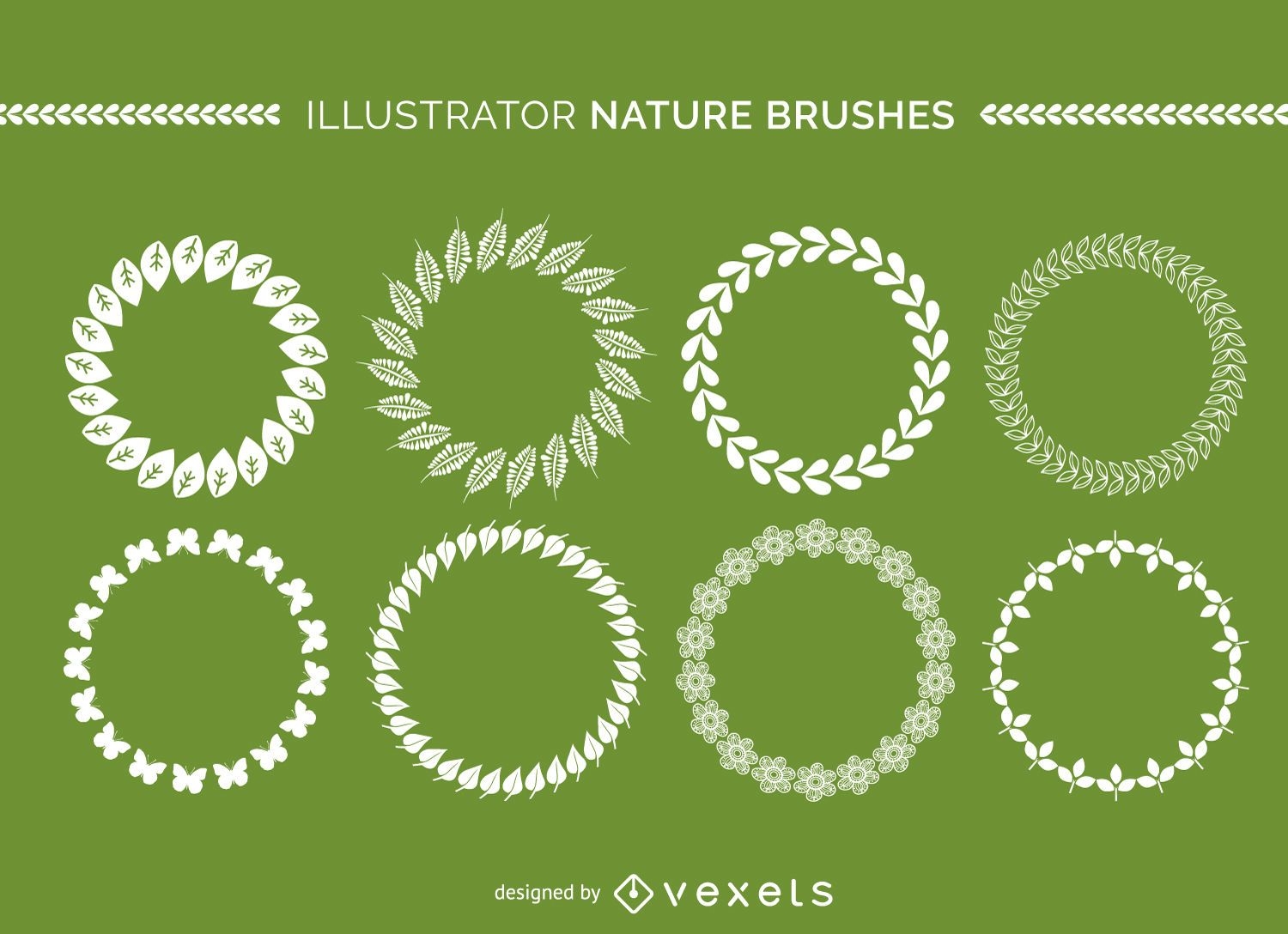 Illustrator nature brushes collection