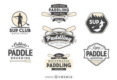 Paddling logo template collection