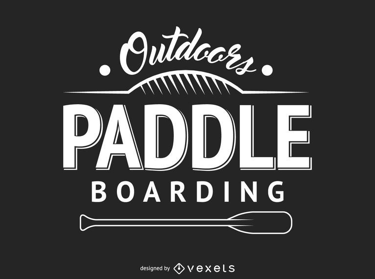 Hipster paddling label Hipster paddling label