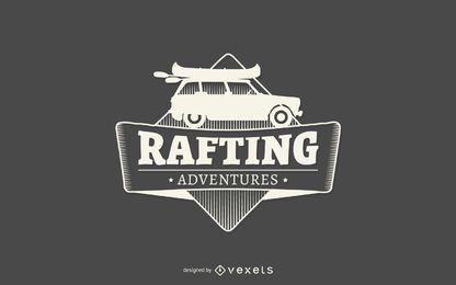 Rafting adventures etiqueta logo plantilla Rafting adventures etiqueta logo plantilla