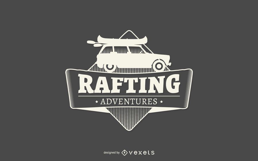 Rafting adventures label logo template Rafting adventures label logo template