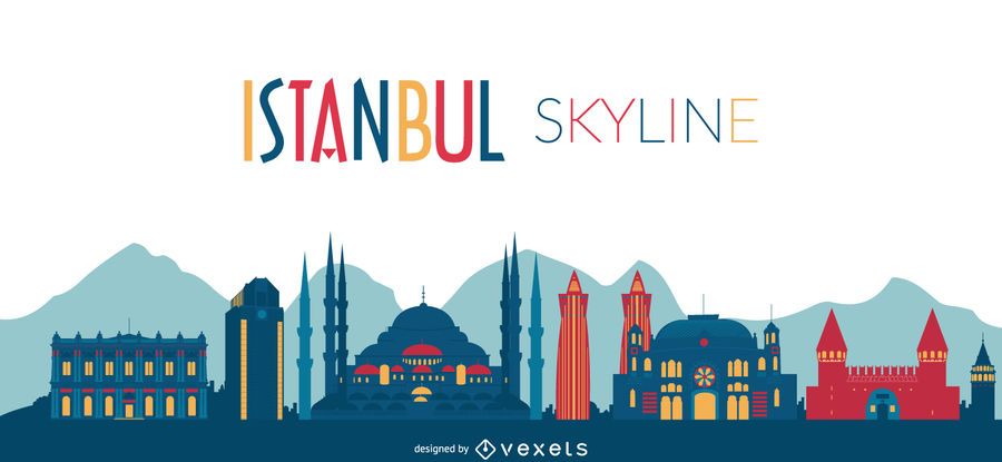 Istanbul skyline silhouette Istanbul skyline silhouette
