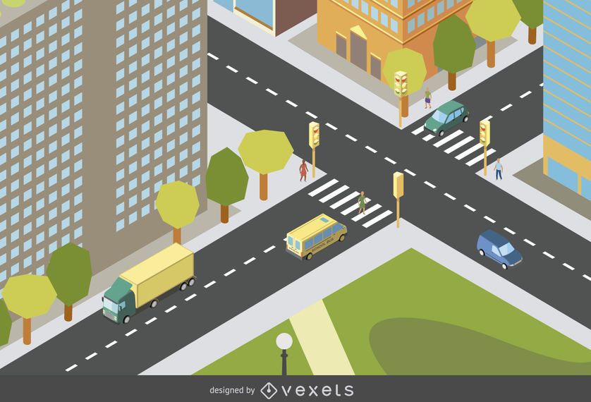 Isometric city design Isometric city design