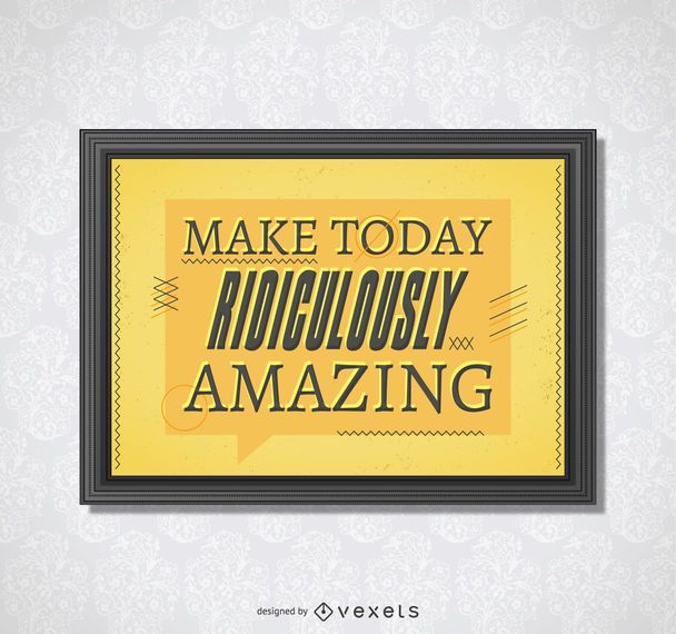 Amazing Day Inspiring Poster - Vector Download