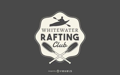 Modelo de logotipo do clube de rafting