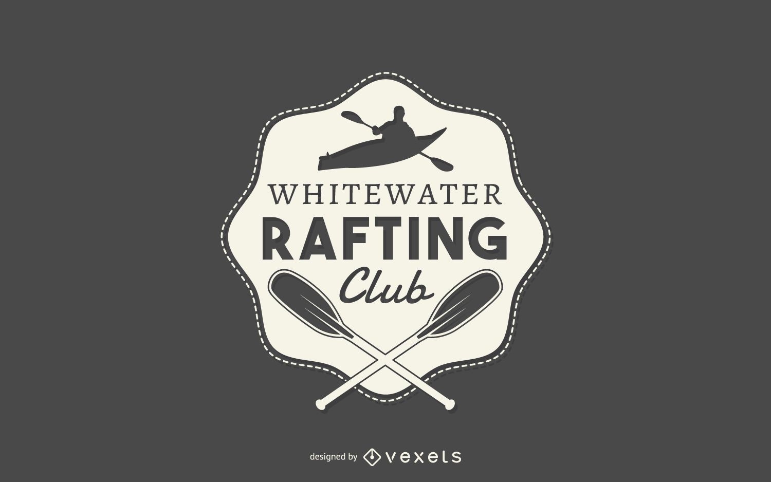 Plantilla de logotipo de club de rafting