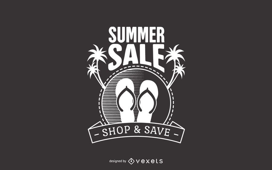 Summer sale beach label Summer sale beach label