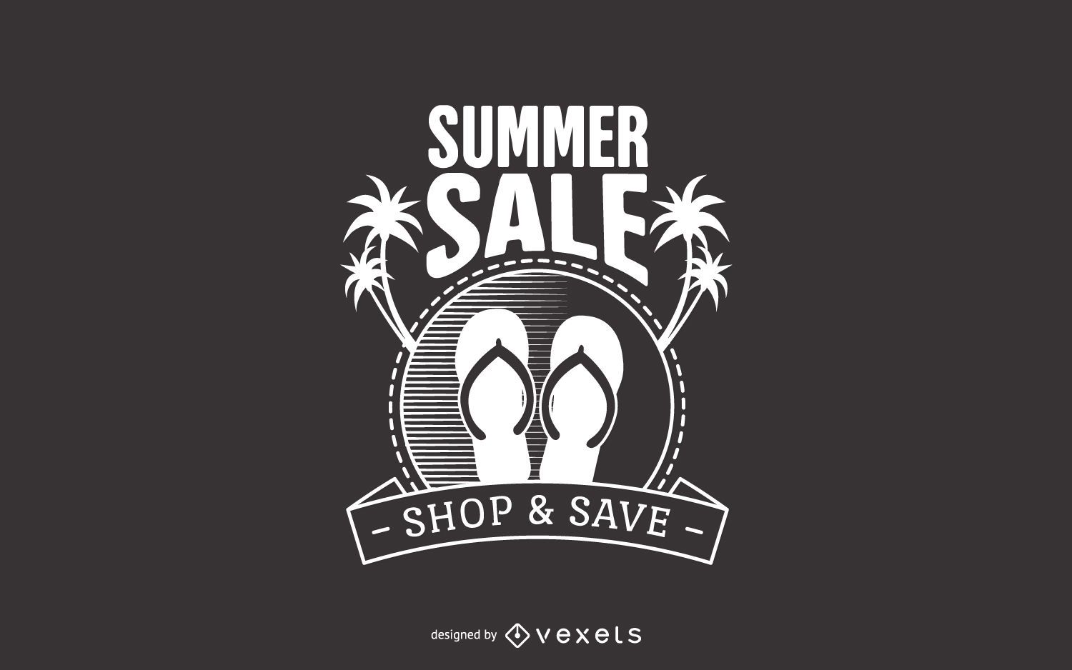 Summer sale beach label