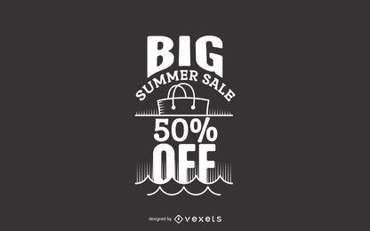 Big summer sale label Big summer sale label