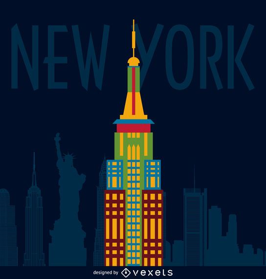 New York illustration poster New York illustration poster