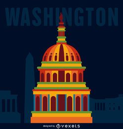 Ilustración de viaje de Washington