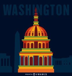 Washington travel illustration