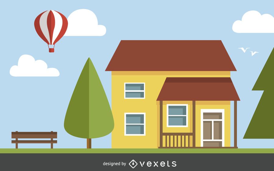 Classic house illustration Classic house illustration
