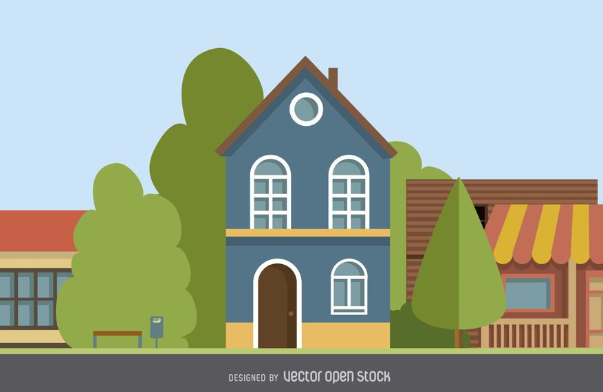 Two story home illustration Two story home illustration
