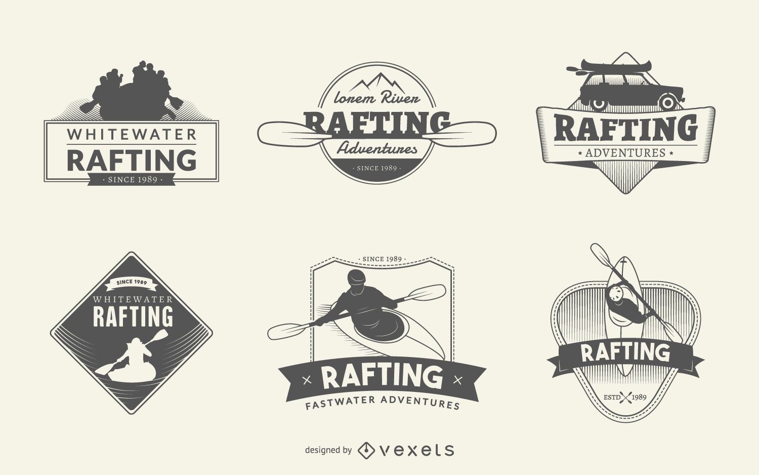 Download Rafting Logo Set - Vector Download