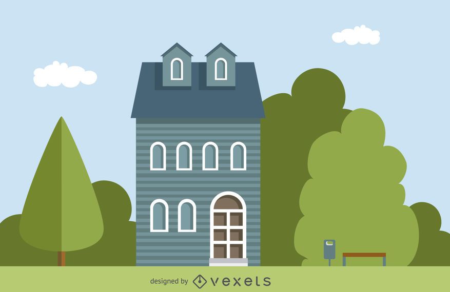Classic home illustration Classic home illustration