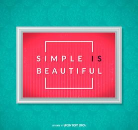 Simples é bonito citação