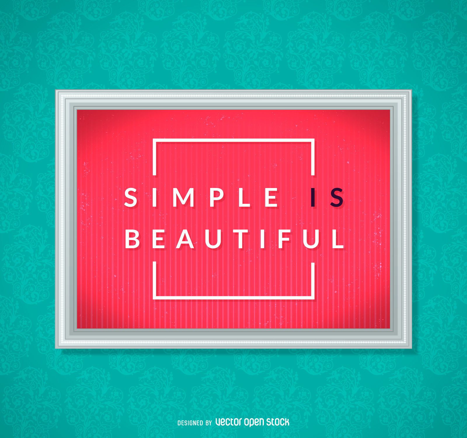 Simple Is Beautiful Poster Vector Download