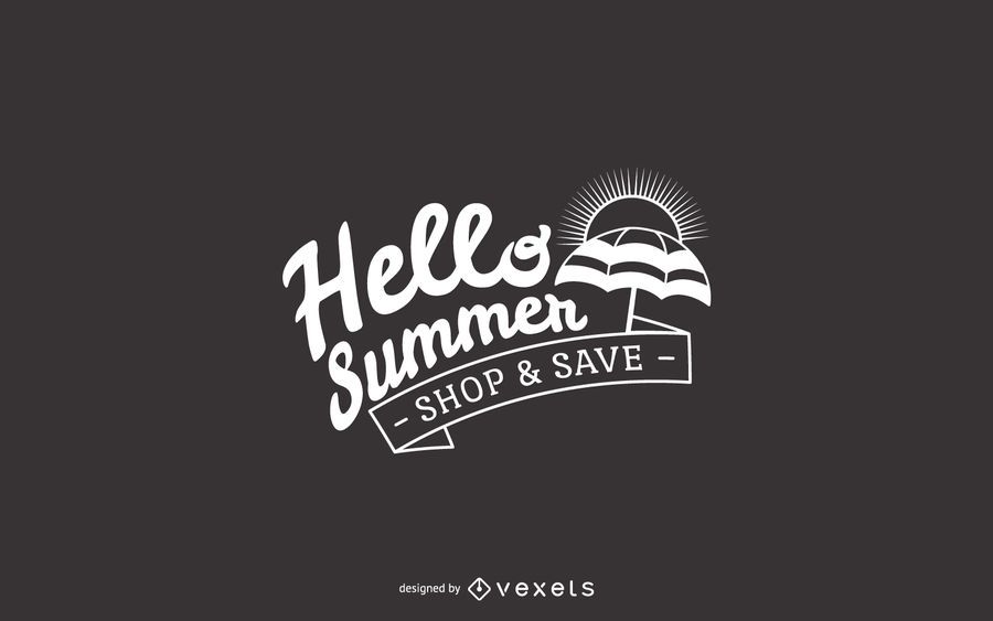 Hola cartel de venta de verano Hola cartel de venta de verano