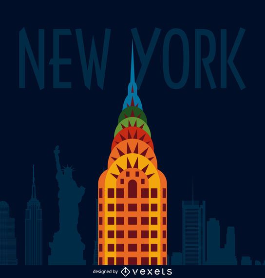 New York City illustration poster New York City illustration poster