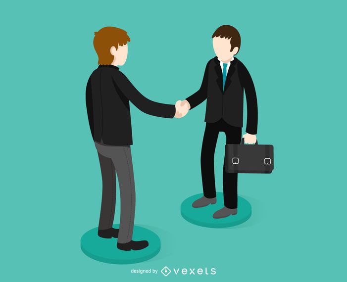 Ilustração de aperto de mão de negócios Ilustração de aperto de mão de negócios