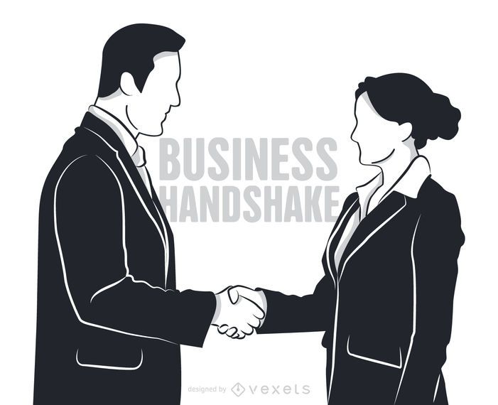 Man and woman shaking hands Man and woman shaking hands