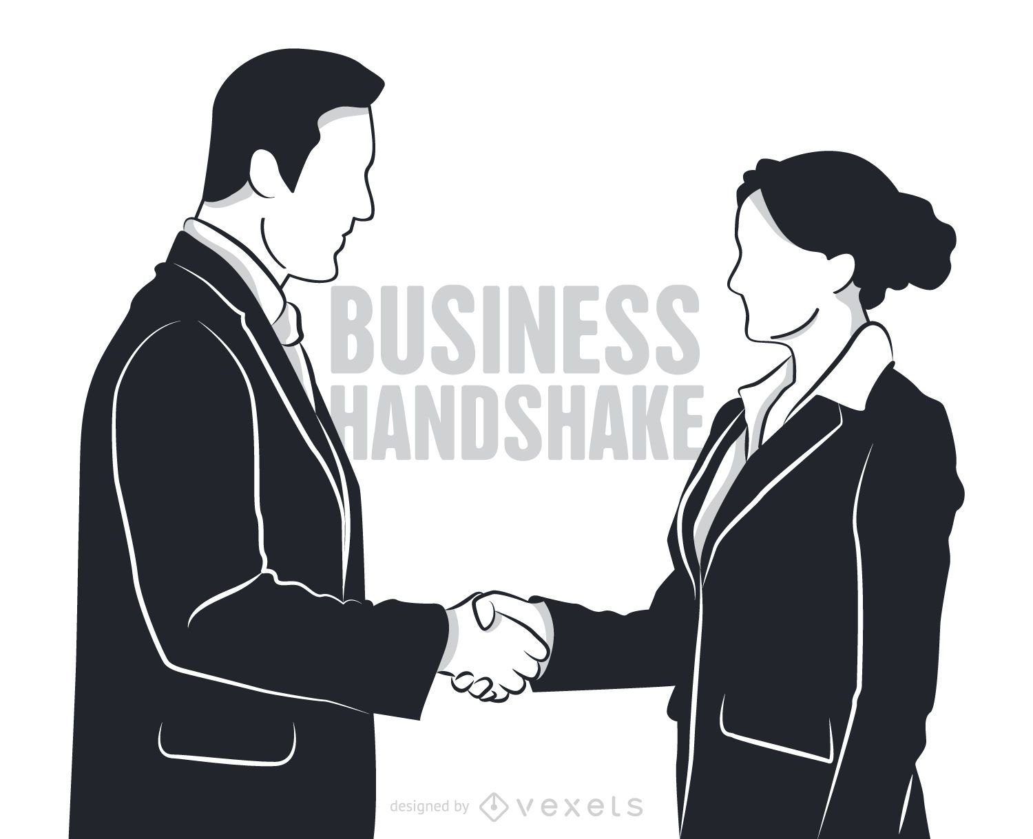 Man and woman shaking hands