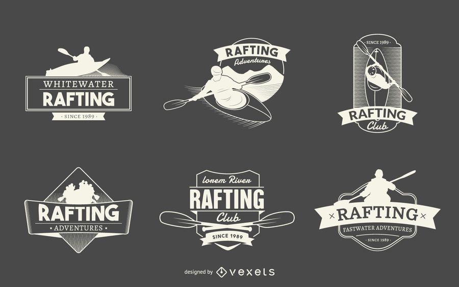 Rafting logo label collections Rafting logo label collections
