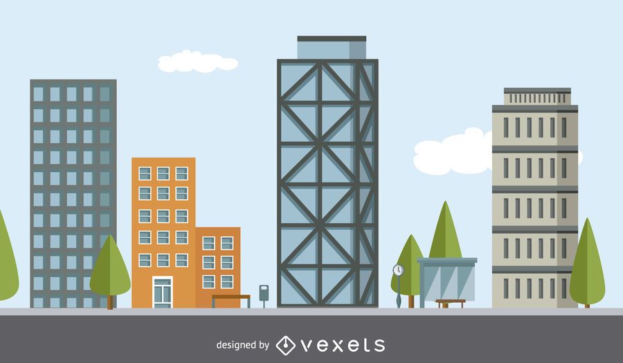 City building illustration City building illustration