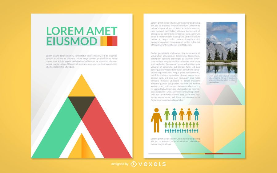 Bright brochure mockup Bright brochure mockup