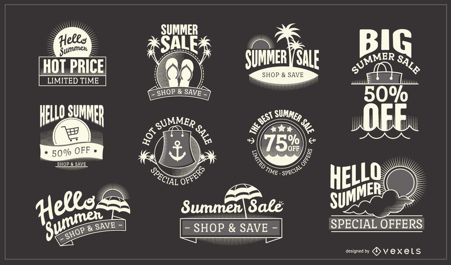 Hipster summer sale stickers Hipster summer sale stickers