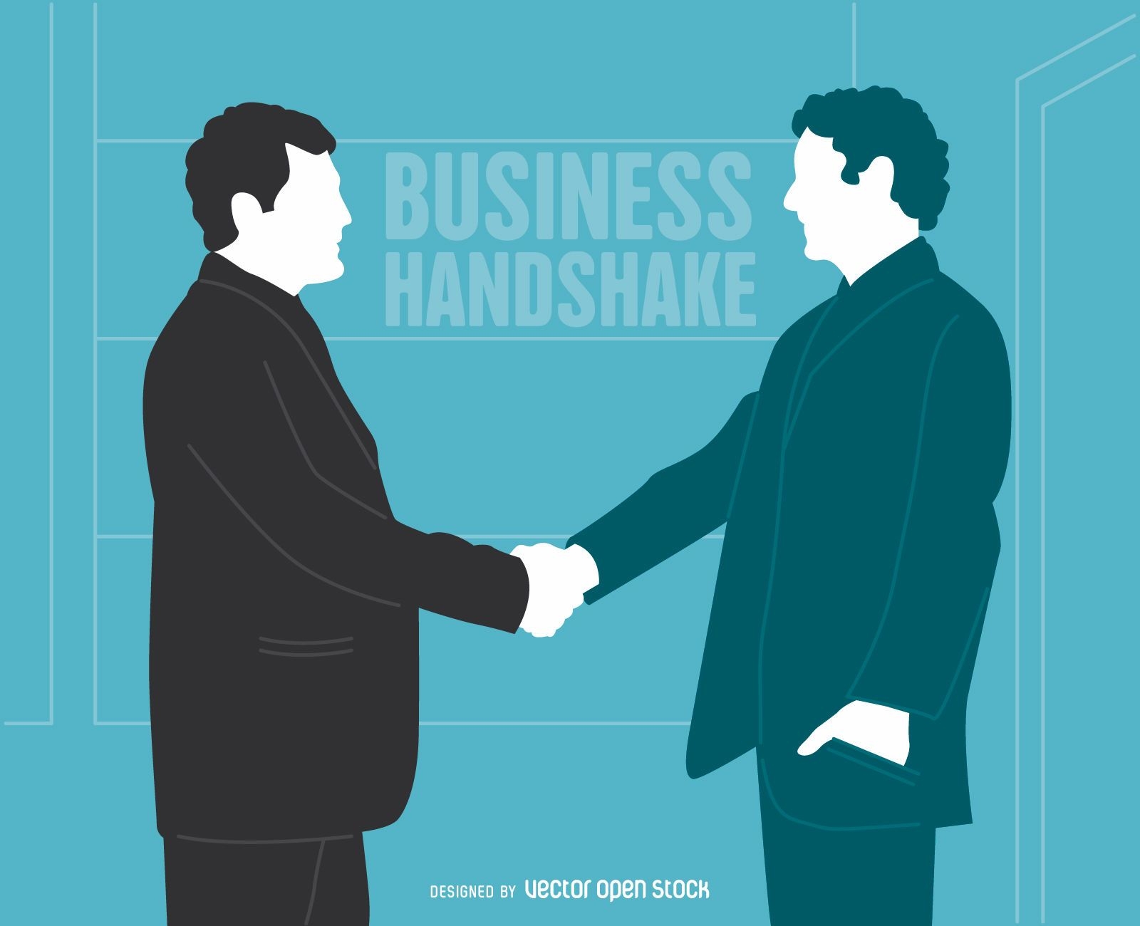 Geschäftsmann-Handschlagillustration