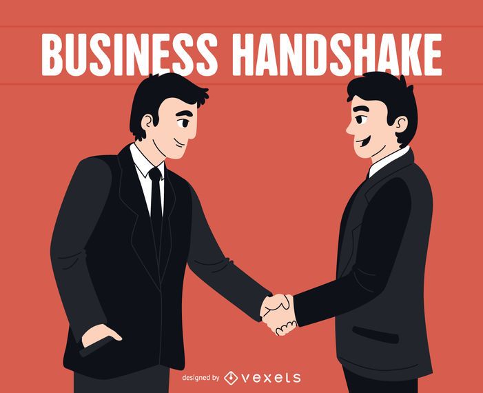 Men shaking hands illustration Men shaking hands illustration