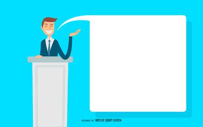 Ilustração do discurso do homem de negócios