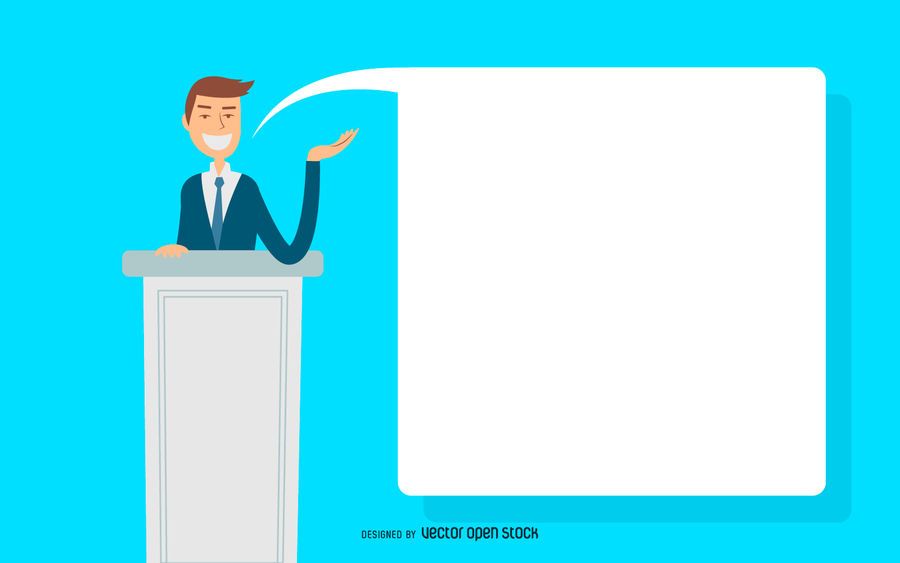 Business man speech illustration Business man speech illustration