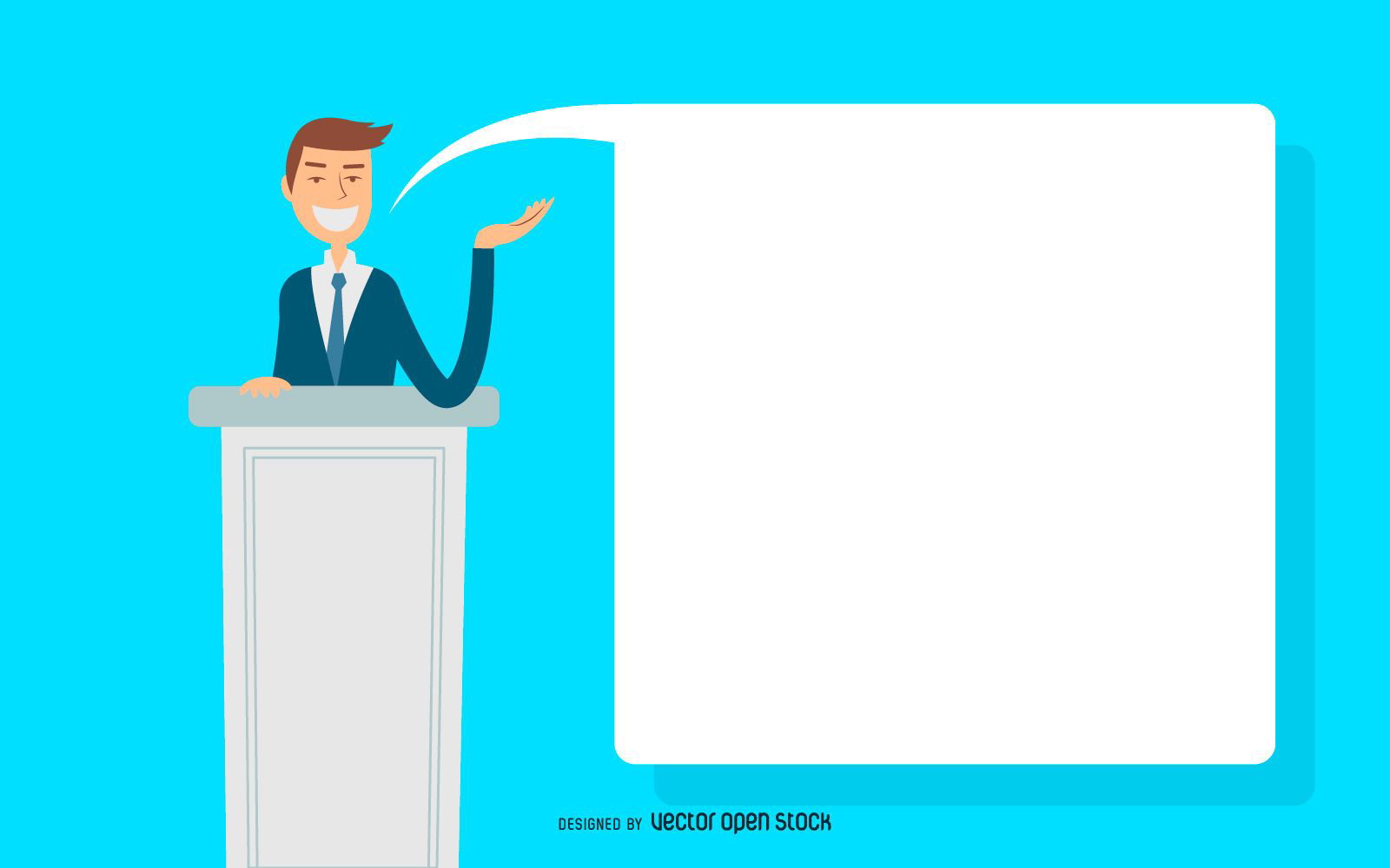 Business man speech illustration