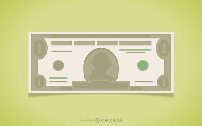 Ilustración de billete de dólar