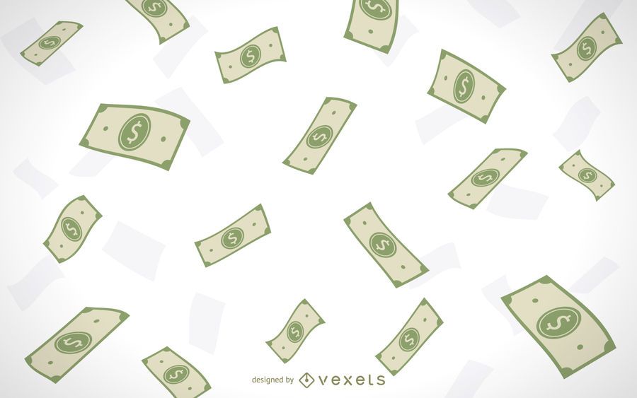 Illustrated Falling Money - Vector Download