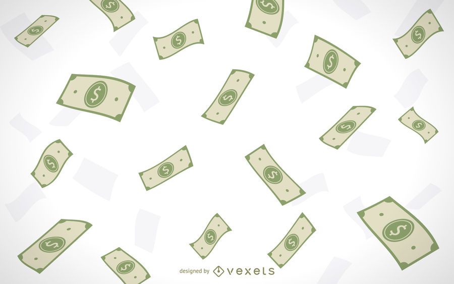 Ilustrado cayendo dinero Ilustrado cayendo dinero