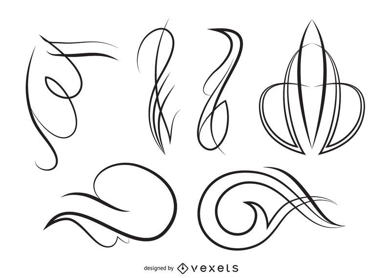 Ornament line art set Ornament line art set